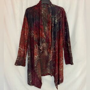 Coco + Carmen Boho Velvet Burnout Knit Flowy Jacket